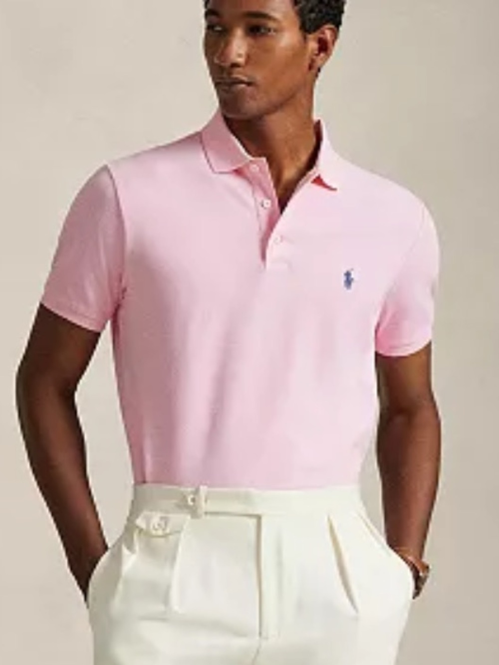 Ralph Lauren Men's Pink Polo Shirt With Iconic Chest Logo!! 100% Cotton! Xl